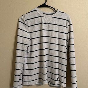 Nautica grey and blue pin strip shirt